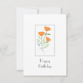 水彩ポピー花束 カード (正面)