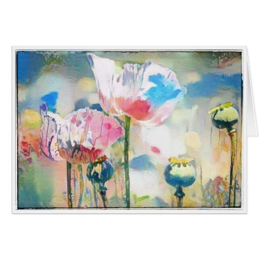 水彩ポピー (正面横)