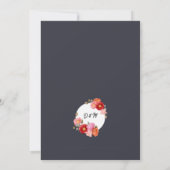 水彩ポピー オン ソーラー ナイト グレイ 招待状 (裏面)