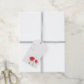 水彩ポピー ギフトタグ (より糸付き)