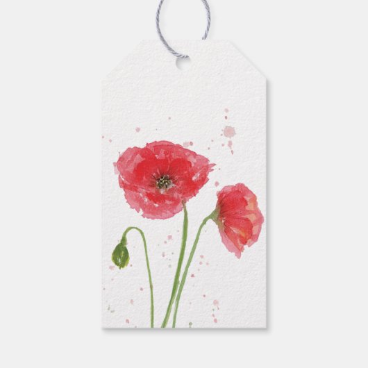 水彩ポピー ギフトタグ (裏面)