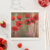 水彩ポピー スタンダードランチョンナプキン (インサイチュ)