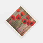 水彩ポピー スタンダードランチョンナプキン (角)