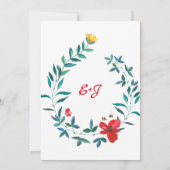 水彩ポピー セーブザデート (裏面)