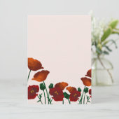 水彩ポピー 招待状 (スタンド正面)