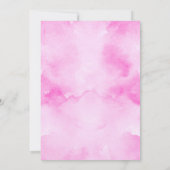 水彩ポプシクルかわいいピンクの女の子3歳の誕生日 招待状 (裏面)