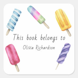 水彩ポプシクルこの本は次の本に属する スクエアシール