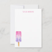 水彩ポプシクルのノートカード サンキューカード (正面)