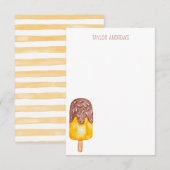 水彩ポプシクルのノートカード サンキューカード (正面/裏面)