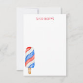 水彩ポプシクルのノートカード サンキューカード (正面)