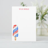 水彩ポプシクルのノートカード サンキューカード (スタンド正面)