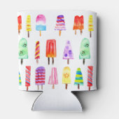 水彩ポプシクルアイスクリームバー パーソナライズされた 缶クーラー (裏面)