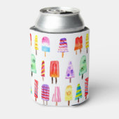 水彩ポプシクルアイスクリームバー パーソナライズされた 缶クーラー (缶裏面)