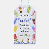 水彩ポプシクルアイスクリーム誕生日ギフトラベル ギフトタグ (正面)