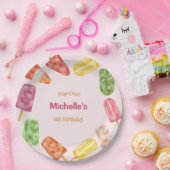水彩ポプシクルサマー誕生日 ペーパープレート (パーティー)