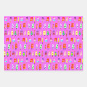 水彩ポプシクルズハンドレ絵を描インボーン ラッピングペーパーシート (正面3)