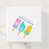 水彩ポプシクルズパーティーウィープティングラベル フェイバータグ (インサイチュ)