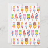 水彩ポプシクルパーティの招待状 招待状 (裏面)