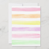 水彩ポプシクルピンクガール誕生日 招待状 (裏面)