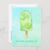 水彩ポプシクル夏の挨拶 シーズンポストカード (正面/裏面)