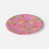 水彩ポプシクル夏の誕生日パーティー ペーパープレート (アングル)