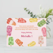 水彩ポプシクル夏誕生日グリーティングカード シーズンカード (スタンド正面)