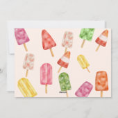 水彩ポプシクル夏誕生日グリーティングカード シーズンカード (裏面)