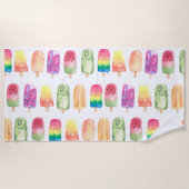 水彩ポプシクル ビーチタオル (正面)