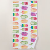 水彩ポプシクル ビーチタオル (正面)