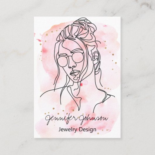 水彩ポートレート名刺 名刺 (正面)