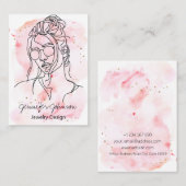 水彩ポートレート名刺 名刺 (正面/裏面)