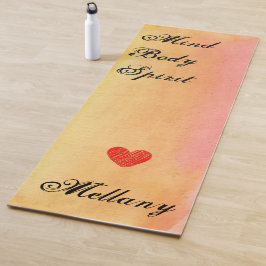 水彩マインド体スピリットパーソナライズされたヨガマット ヨガマット