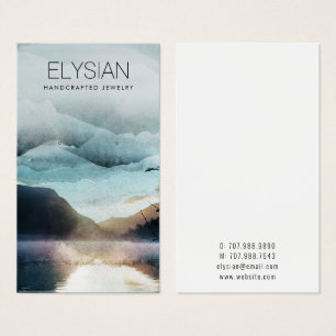 水彩マウンテンズイヤリングジュエリーディスプレイカード