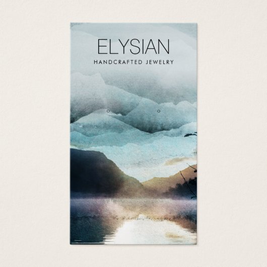 水彩マウンテンズイヤリングジュエリーディスプレイカード (正面)