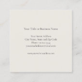 水彩マウンテンズカード – 自然インスパイアデザイン スクエア名刺 (裏面)