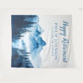 水彩マウンテンズリタイアメントパーティー背景 タペストリー (正面(横))