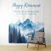 水彩マウンテンズリタイアメントパーティー背景 タペストリー (インサイチュ)