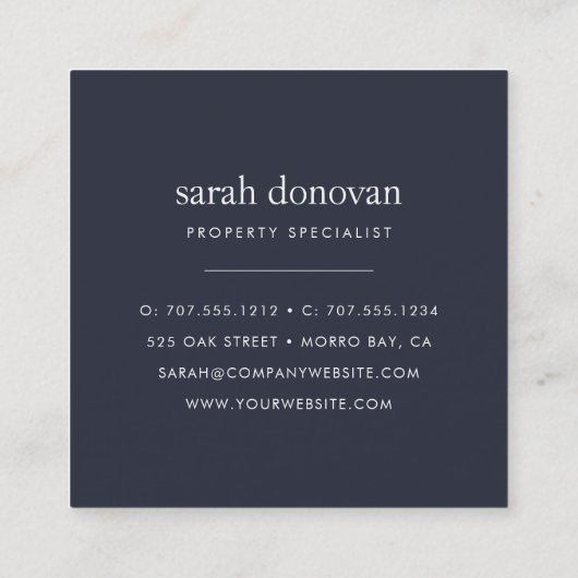 水彩マウンテンビスタロゴ スクエア名刺 (裏面)