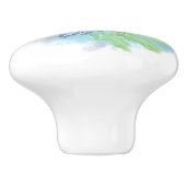 水彩マウンテンブルーバードバードアート自然 セラミックノブ (側面)