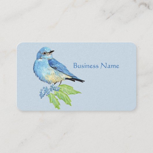 水彩マウンテンブルーバードブルーバードアート 名刺 (裏面)