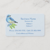 水彩マウンテンブルーバードブルーバードアート 名刺 (正面)