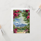 水彩マウントフックとバラのカスタマイズ カード (正面/裏面インサイチュ)