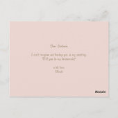 水彩マウヴフローラお前が俺の花嫁になる ポストカード (裏面)