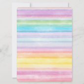 水彩マカロンカラフルストライプベビーシャワー 招待状 (裏面)