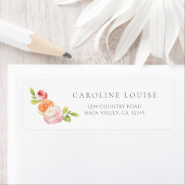 水彩マカロン住所 ラベル