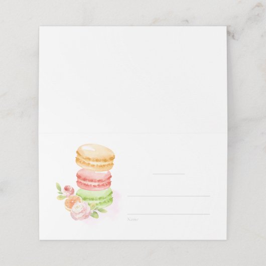 水彩マカロン座席表 プレイスカード (外部開封)