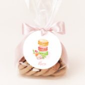 水彩マカロン赤ちゃんシャワーギフトラベル フェイバータグ