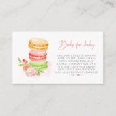 水彩マカロン赤ちゃんシャワーブックベビーEn エンクロージャーカード (正面)