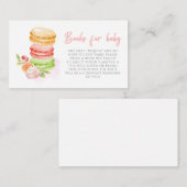 水彩マカロン赤ちゃんシャワーベビー エンクロージャーカード (正面/裏面)