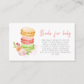 水彩マカロン赤ちゃんシャワーベビー エンクロージャーカード (正面)